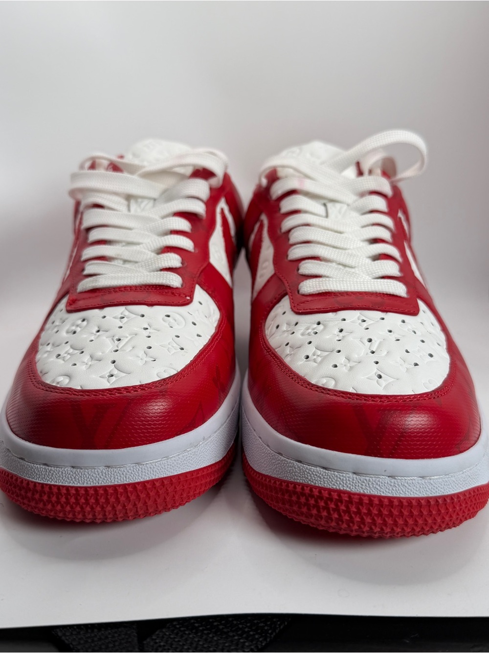 Louis Vuitton x Nike Air Force 1 Low White Red Virgil Abloh Men’s Size 9 - Picture 2 of 16